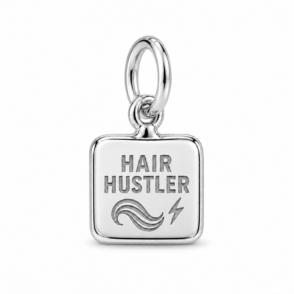 Hair Hustler Dangle Charm | Silver | sha256:b65d883d892d3ba149a003fb468bdf88d092618fc9a6bc4465737a4713b4f128