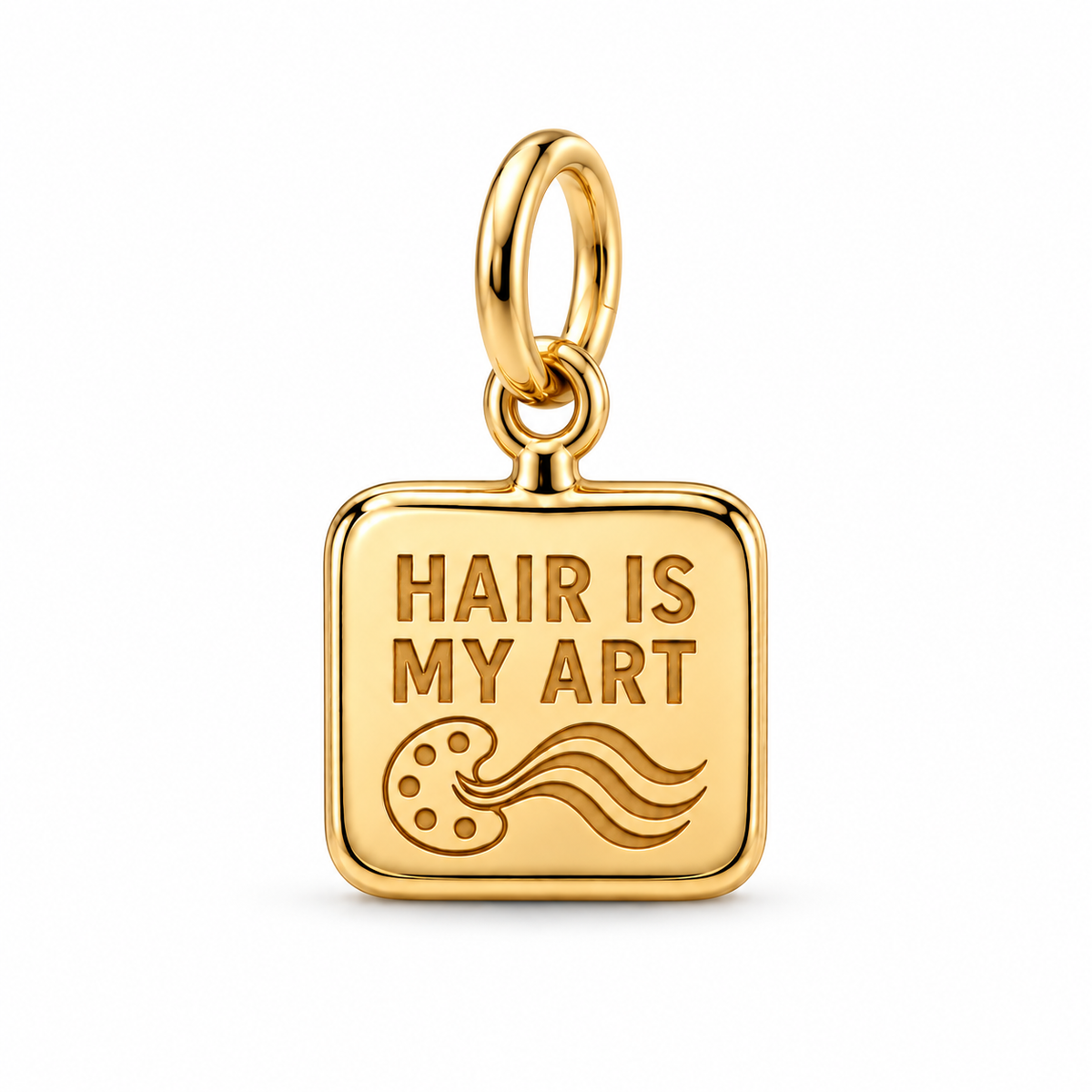 Hair Is My Art Dangle Charm | Gold | sha256:8c6b3514ffd7cb1ce27ad2caec577adcc1ae86406f437016728882ee5e7da15c