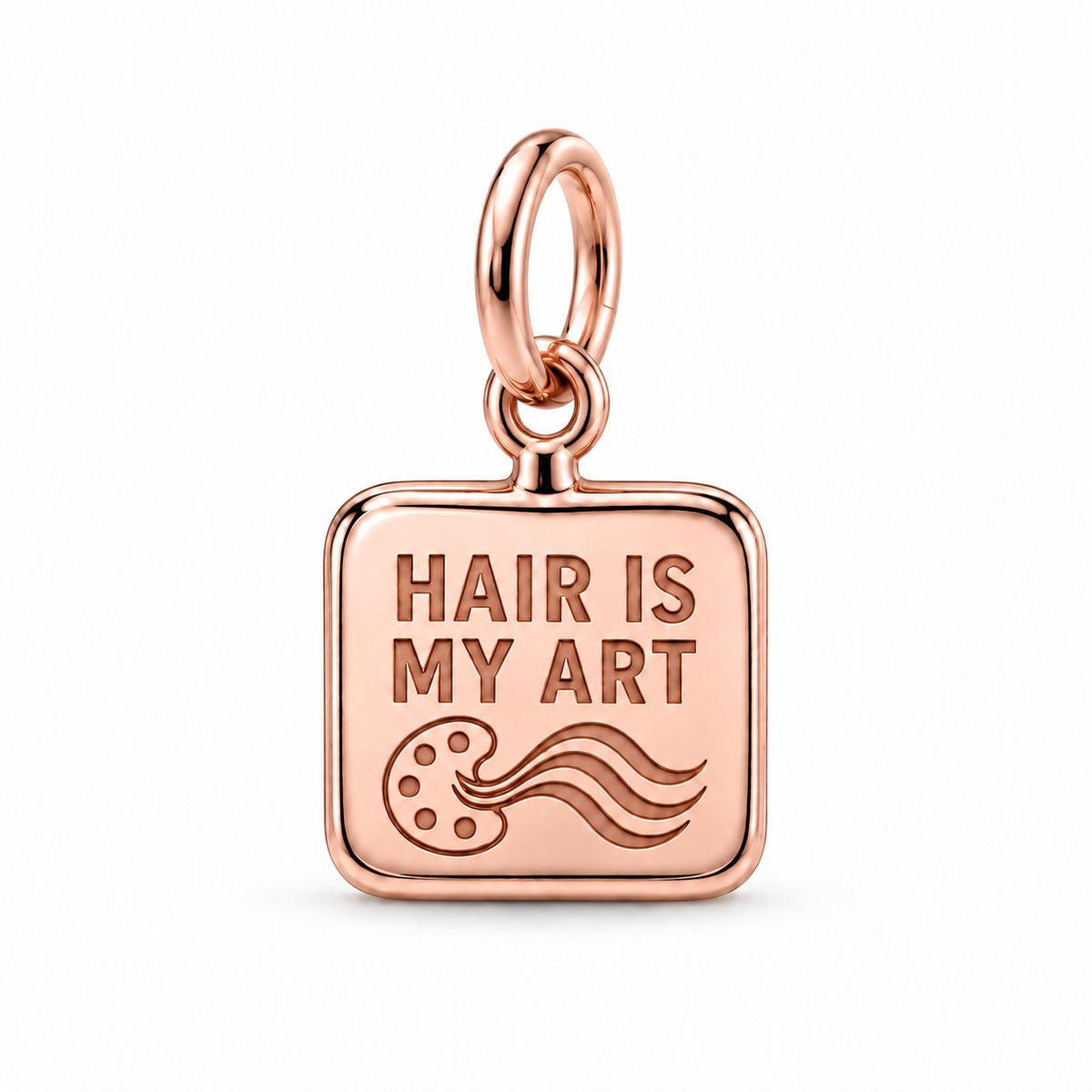 Hair Is My Art Dangle Charm | Rose Gold | sha256:51f33f7530b305717773d4e8c9943092f7968d02d6dd9eba1d9a4ac50cd73669