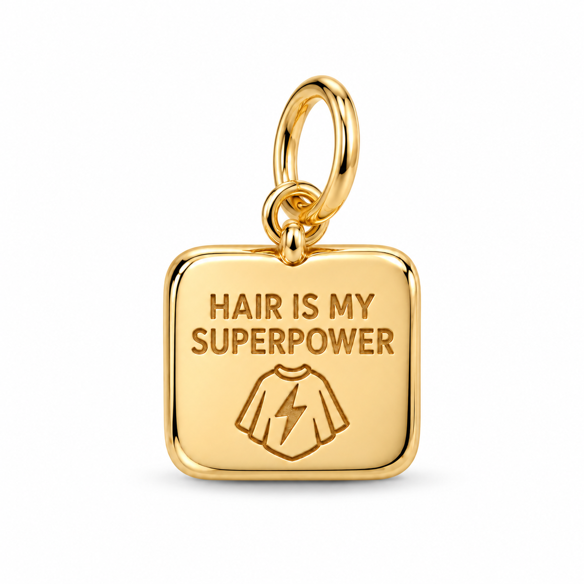 Hair Is My Superpower Dangle Charm | Gold | sha256:6be9d19fe11df63a3c925fc3356d4034b7b308aa2b19a0fbb9e7199a68dab159