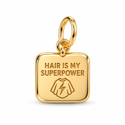Hair Is My Superpower Dangle Charm | Gold | sha256:6be9d19fe11df63a3c925fc3356d4034b7b308aa2b19a0fbb9e7199a68dab159