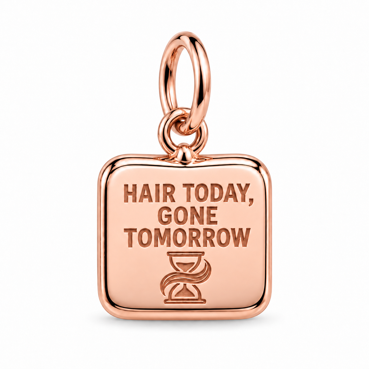 Hair Today, Gone Tomorrow Dangle Charm | Rose Gold | sha256:5b389a1fe365778d97c99ad0d1043492d0fa7a2b2ec71e473351dcc26c4aedd7