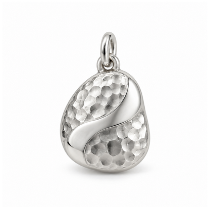 Hammered Pebble Charm — Silver | charm-topics-remaining-444-2026-09-14 | topic-421