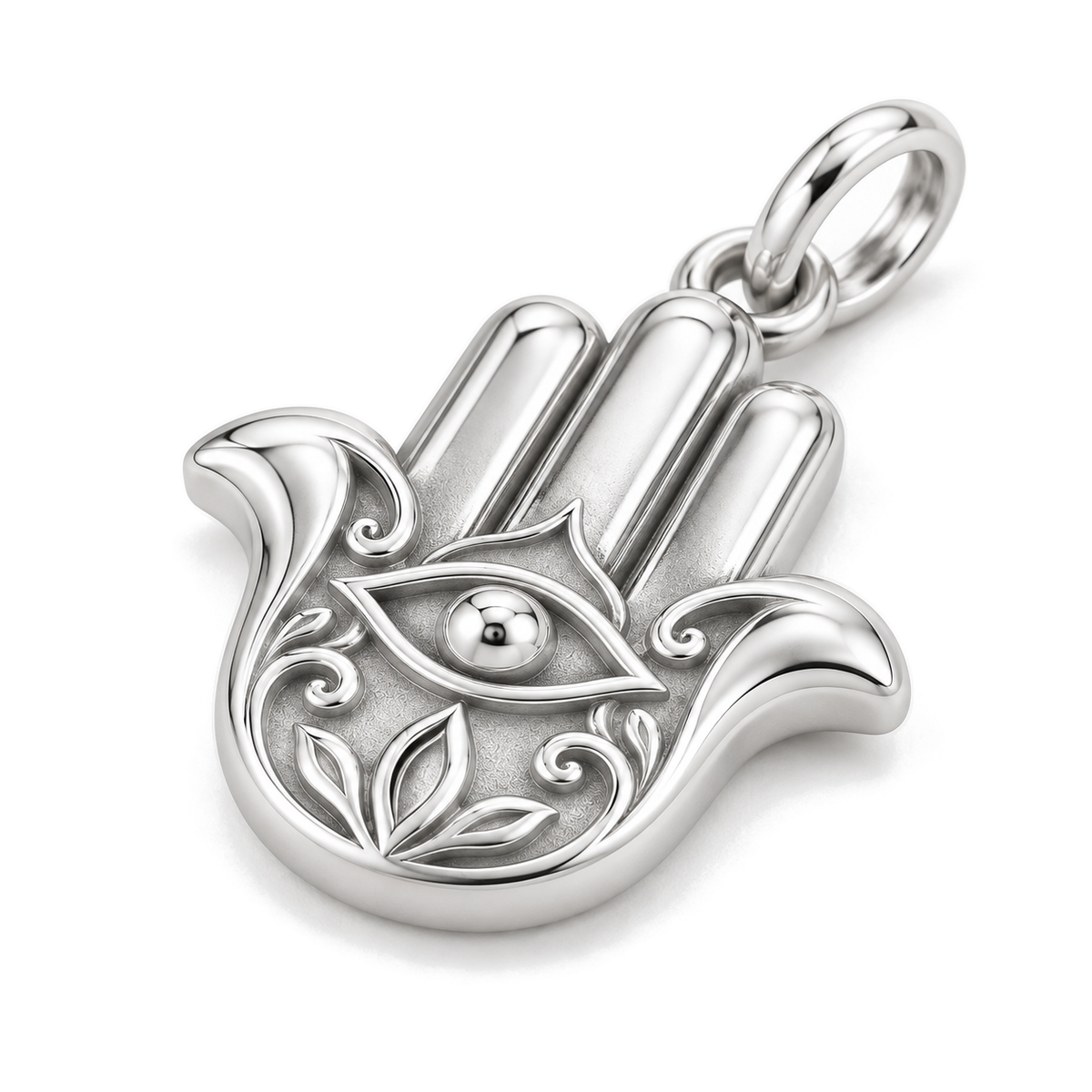 Hamsa Hand Charm — Silver Super Macro | charm-topics-remaining-444-2026-09-14 | topic-011