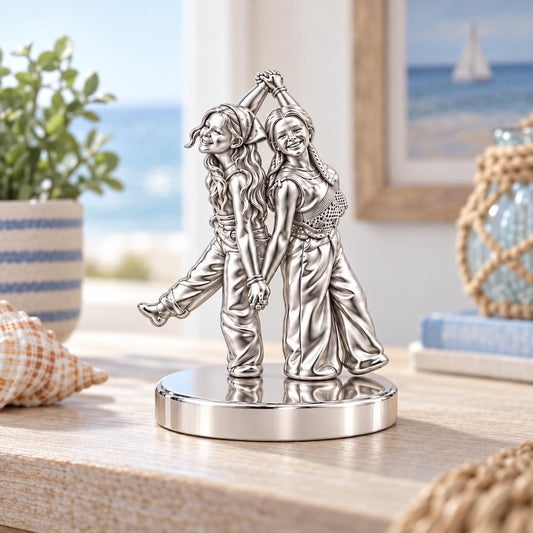 Hand in Hand Friendship Keepsake Plaque – worn / in use