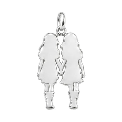 Hand in Hand Sisters Keepsake Plaque – back of the charm, engraving area