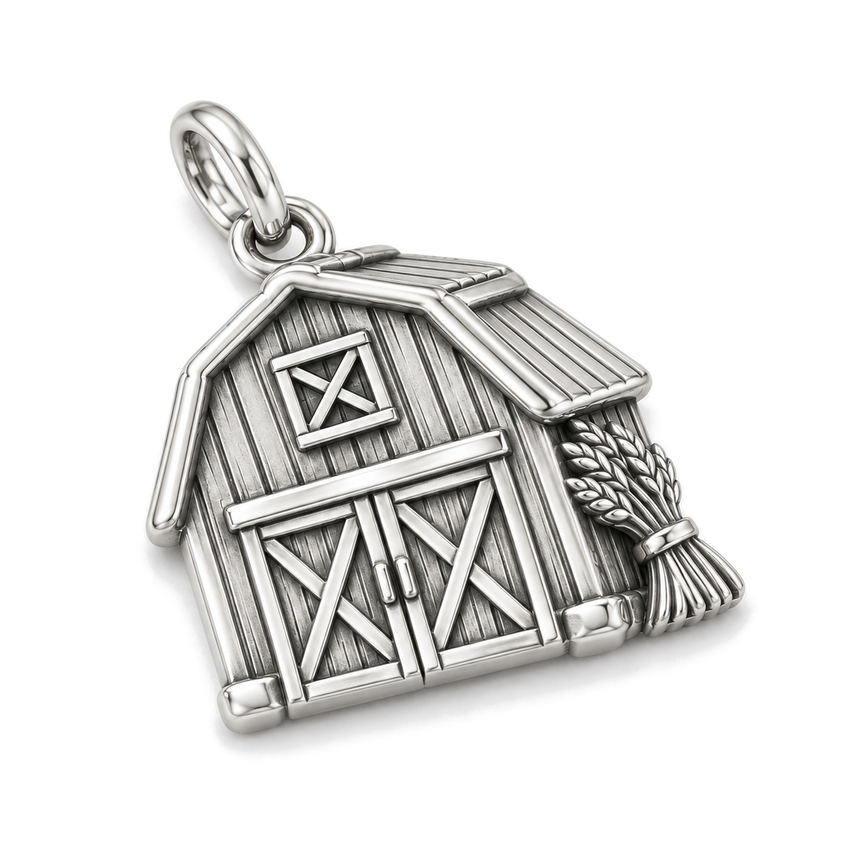 Harvest Barn Charm — Silver Super Macro | charm-topics-remaining-444-2026-09-14 | topic-296