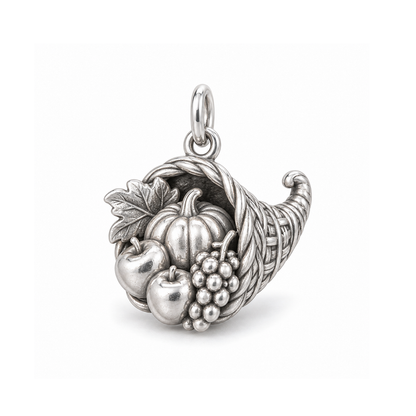 Harvest Cornucopia Charm — Silver | charm-topics-remaining-444-2026-09-14 | topic-039