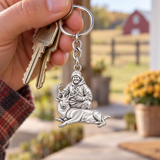 Harvest of a Lifetime Charm Keychain – worn / in use