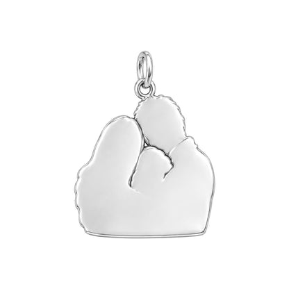 Heart of the Family Charm Bracelet – Personalized Couple Gift – back of the charm, engraving area