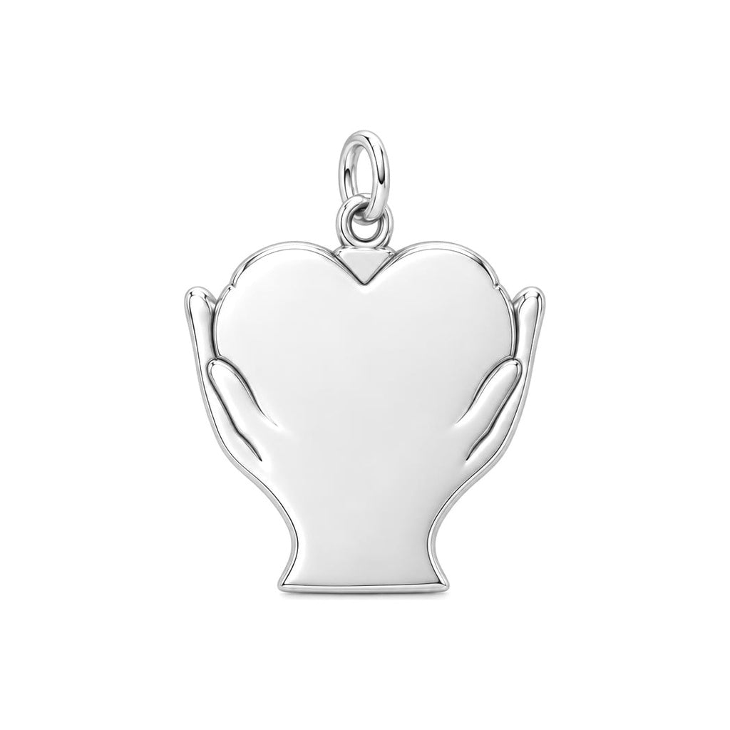 Heart Puzzle Piece Charm Bracelet – Personalized Mom Gift – back of the charm, engraving area