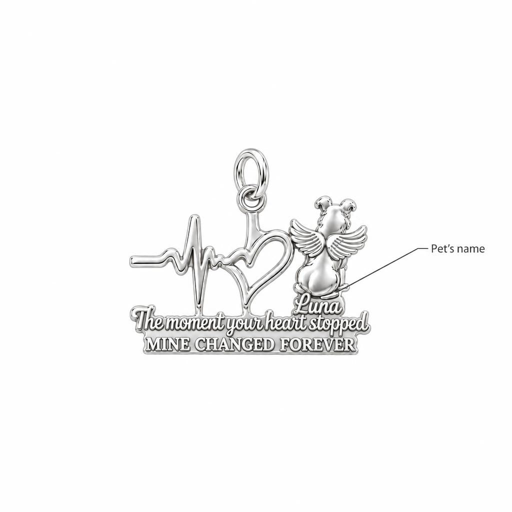 Heartbeat Angel Pet Charm Bracelet – Personalized Dog Mom Gift – personalization guide
