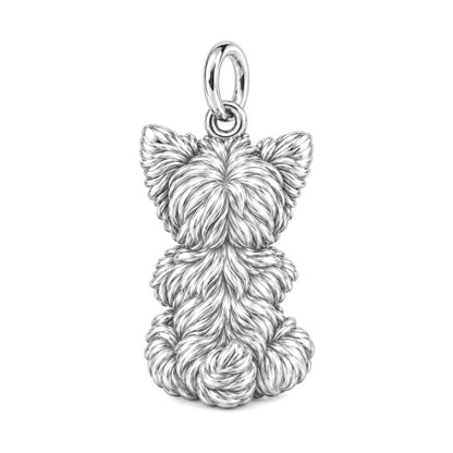 Heartfelt Fluffy Best Friend Charm Necklace Set – back of the charm, engraving area