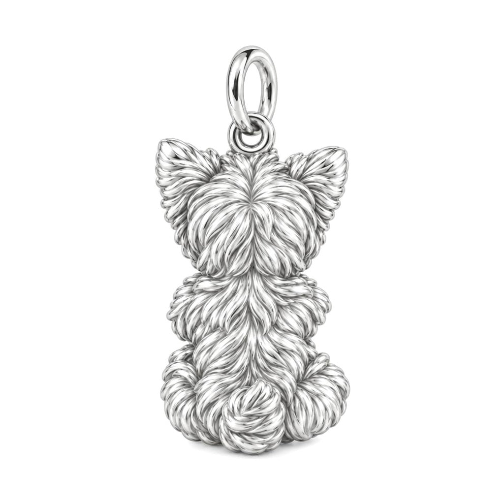 Heartfelt Fluffy Best Friend Huggie Charm Earrings – back of the charm, engraving area