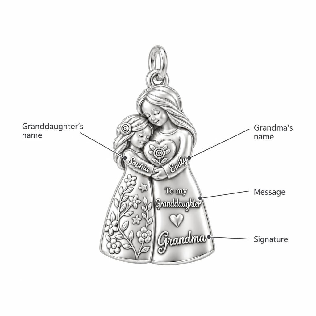 Heartfelt Huddle Charm Bracelet – Personalized Granddaughter Gift – personalization guide