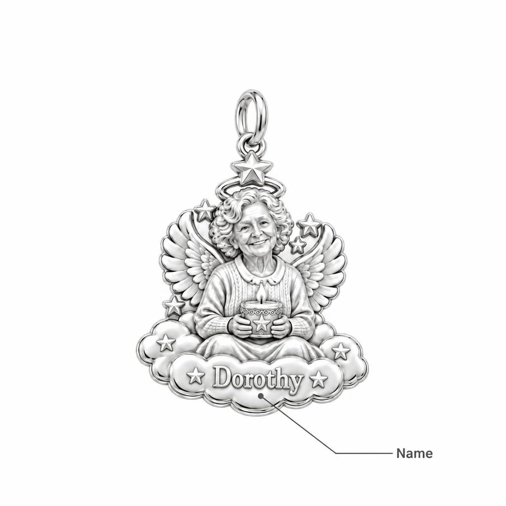 Heavenly Angel Portrait Charm Bracelet – Personalized Memorial Gift – personalization guide