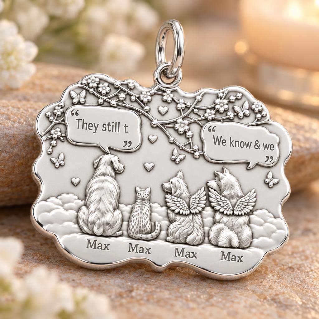 Heavenly Garden Reunion Charm Bracelet – Personalized Pet Gift – macro detail of the charm