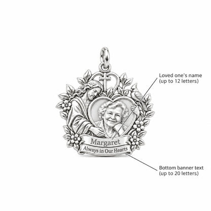 Heavenly Guardian Portrait Charm Bracelet – Personalized Mom Gift – personalization guide