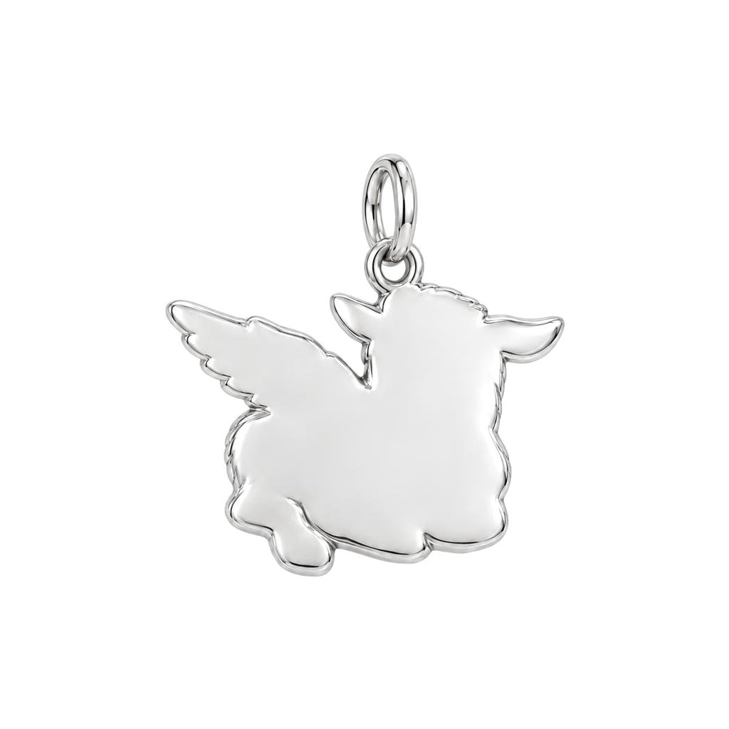 Heavenly Little Lamb Charm Bracelet – Personalized Mom Gift – back of the charm, engraving area