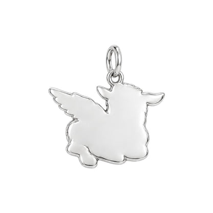 Heavenly Little Lamb Charm Bracelet – Personalized Mom Gift – back of the charm, engraving area