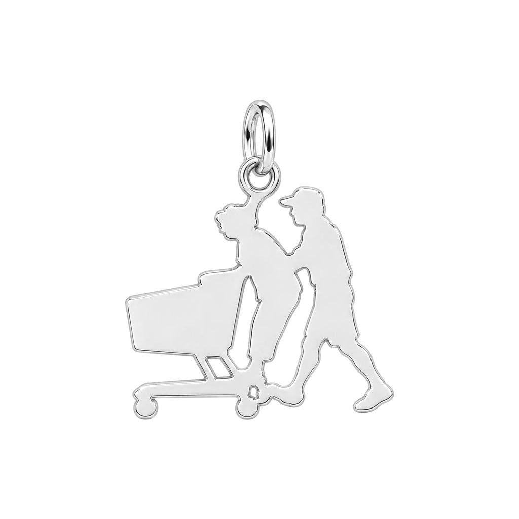 Helping Hand Shopping Charm Bracelet – Personalized Caregiver Gift – back of the charm, engraving area