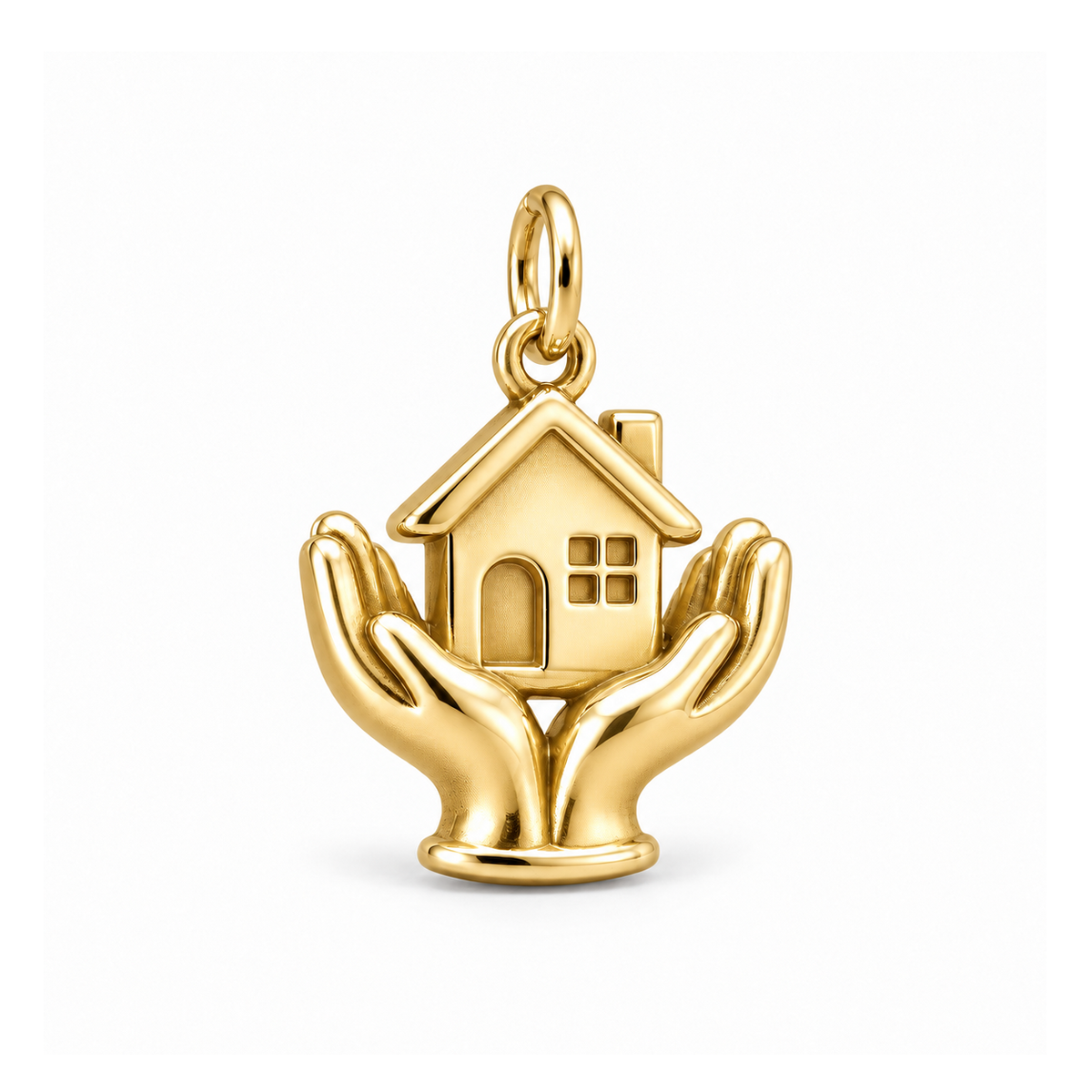 Helping Hands Home Charm — Gold | charm-topics-remaining-444-2026-09-14 | topic-312