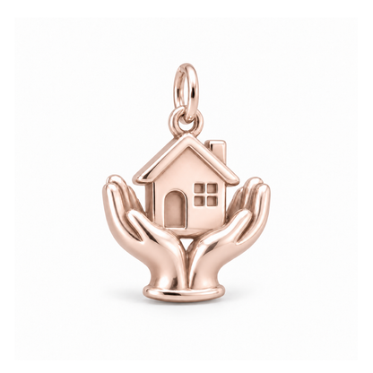 Helping Hands Home Charm — Rose Gold | charm-topics-remaining-444-2026-09-14 | topic-312