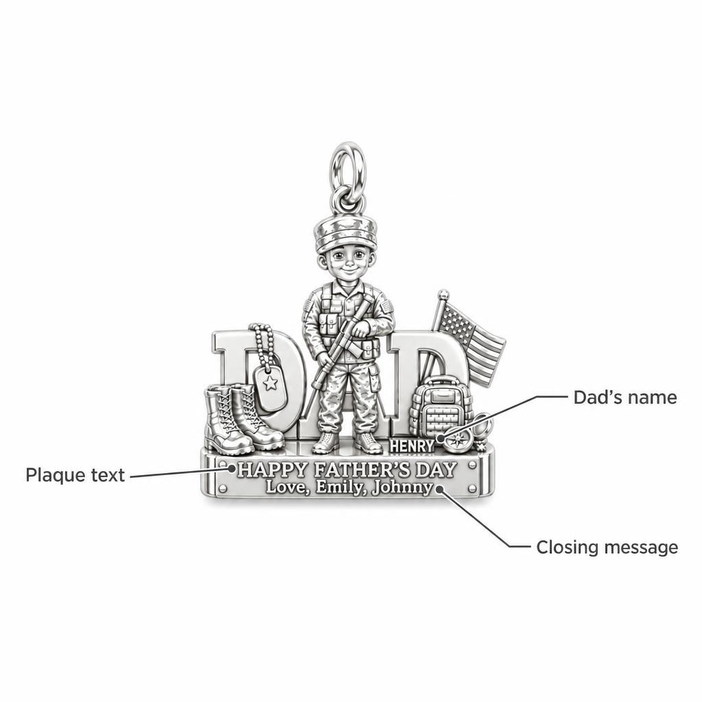 Hero Dad Military Charm Bracelet – Personalized Dad Gift – personalization guide