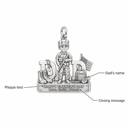 Hero Dad Military Charm Bracelet – Personalized Dad Gift – personalization guide