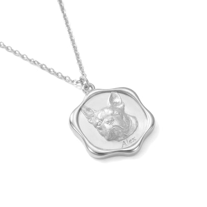 Soulyshine Precious Paw -  Upload Pet Portrait Photo Necklace