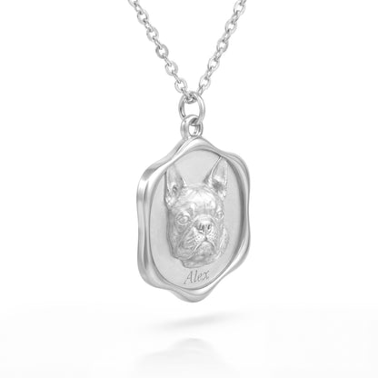Soulyshine Precious Paw -  Upload Pet Portrait Photo Necklace