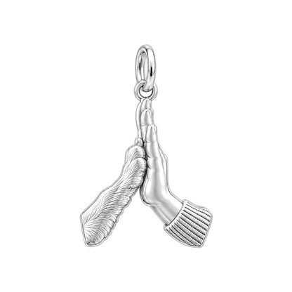 High Five Paw Huggie Charm Earrings – back of the charm, engraving area