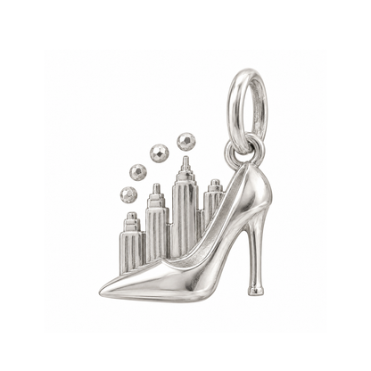 High Heel and City Skyline Charm — Silver — 50-works-silver-20260916-11