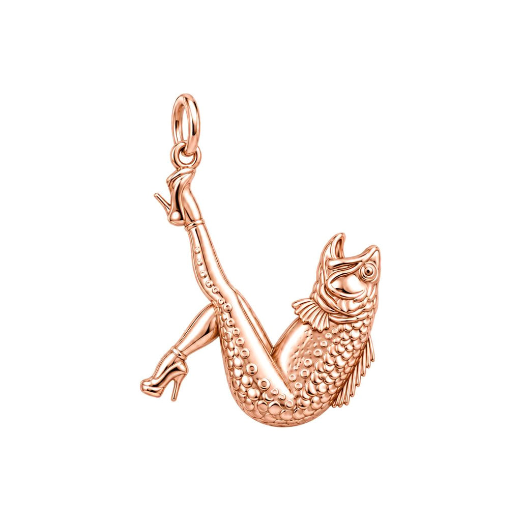 High Heels Fish Charm Bracelet – Personalized Bestie Gift – rose gold charm, front view