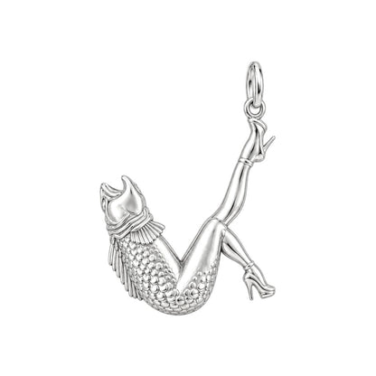 High Heels Fish Huggie Charm Earrings – back of the charm, engraving area