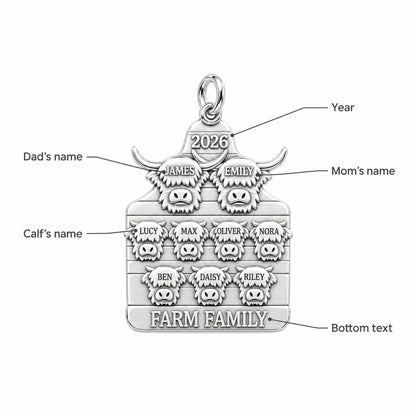 Highland Cow Family Herd Charm Bracelet – Personalized Mom Gift – personalization guide