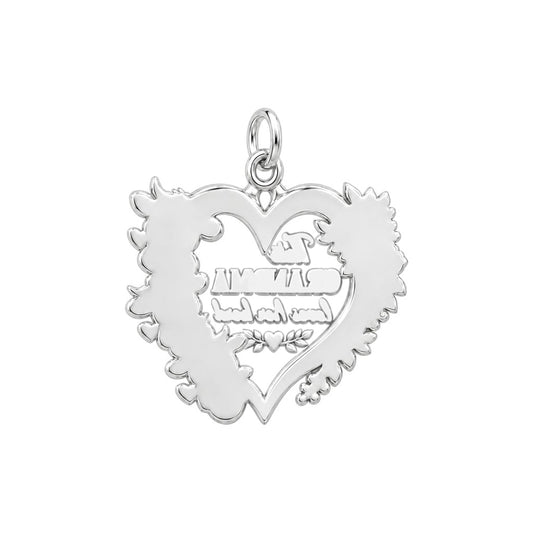 Highland Cow Herd Charm Bracelet – Personalized Grandma Gift – back of the charm, engraving area