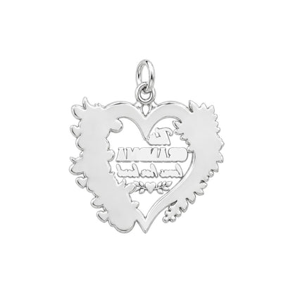 Highland Cow Herd Charm Bracelet – Personalized Grandma Gift – back of the charm, engraving area