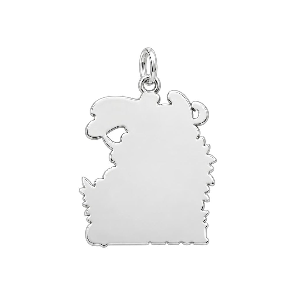 Highland Cow Herd Charm Bracelet – Personalized Grandma Gift – back of the charm, engraving area
