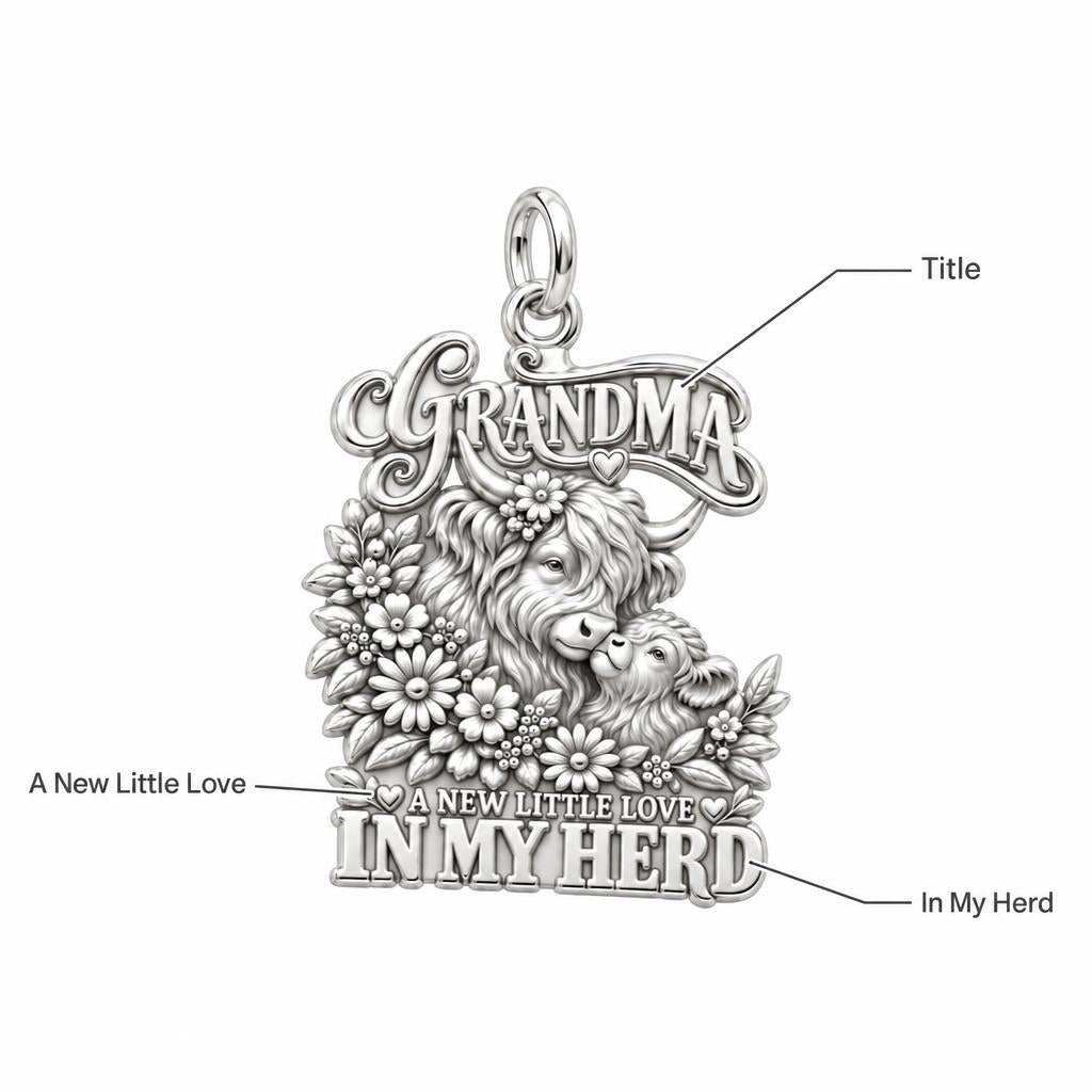 Highland Cow Herd Charm Bracelet – Personalized Grandma Gift – personalization guide