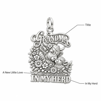 Highland Cow Herd Charm Bracelet – Personalized Grandma Gift – personalization guide