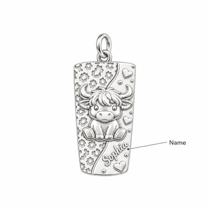 Highland Cow Wildflower Charm Bracelet – Personalized Mom Gift – personalization guide