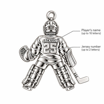 Hockey Goalie Stand Tall Charm Bracelet – Personalized Mom Gift – personalization guide