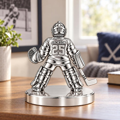 Hockey Goalie Stand Tall Keepsake Plaque – worn / in use