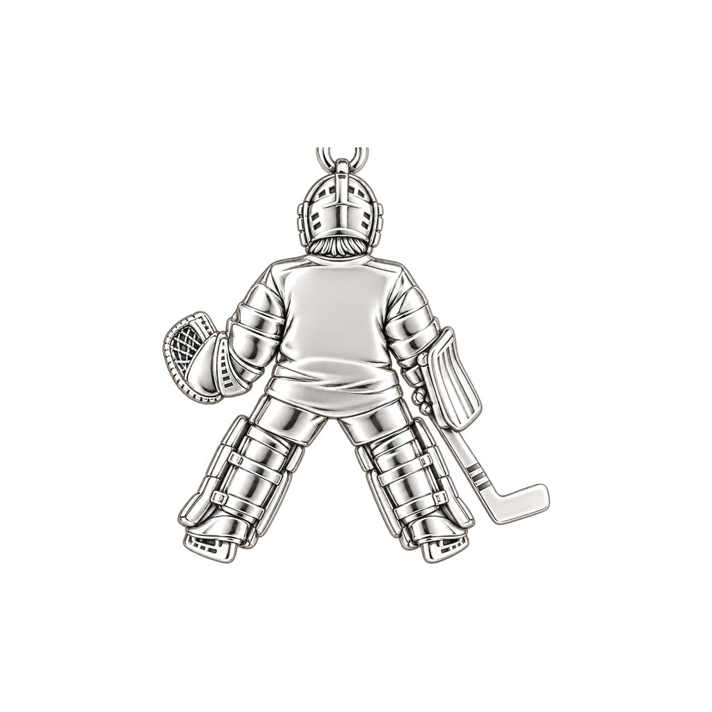 Hockey Goalie Stand Tall Keepsake Plaque – back of the charm, engraving area