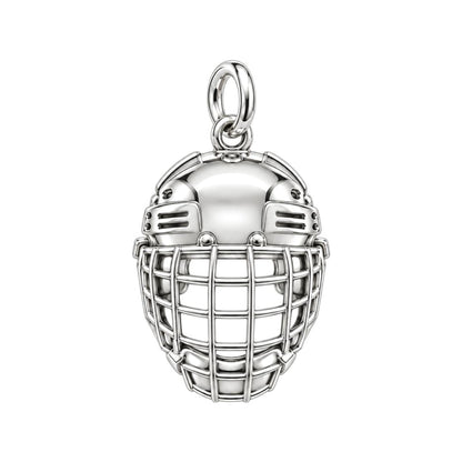 Hockey Hero Helmet Charm Bracelet – Personalized Mom Gift – back of the charm, engraving area