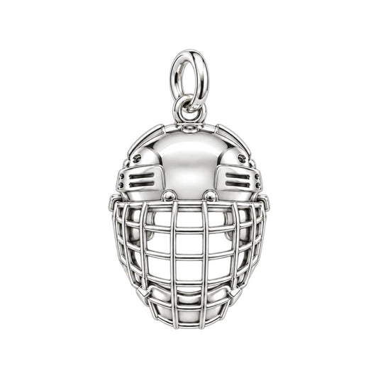 Hockey Hero Helmet Charm Bracelet – Personalized Mom Gift – back of the charm, engraving area