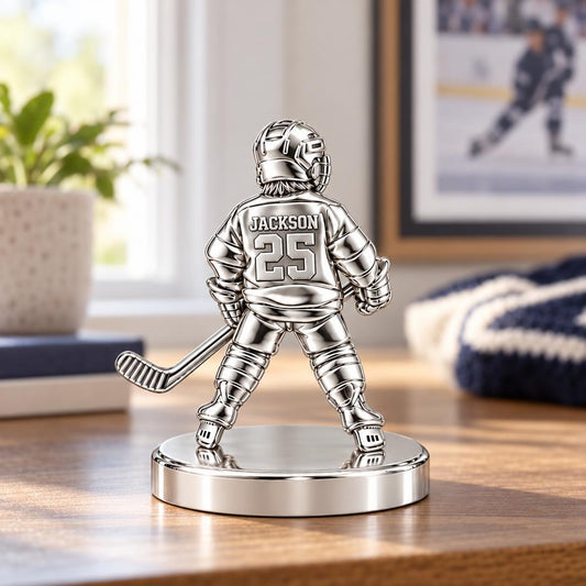 Hockey Star In Motion Keepsake Plaque – worn / in use