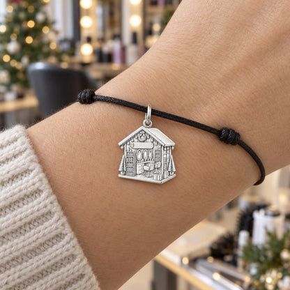 Holiday Salon Studio Charm and Polyester Cord Bracelet Set