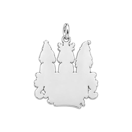 Holiday Sisterhood Forever Charm Bracelet – Personalized Sister Gift – back of the charm, engraving area